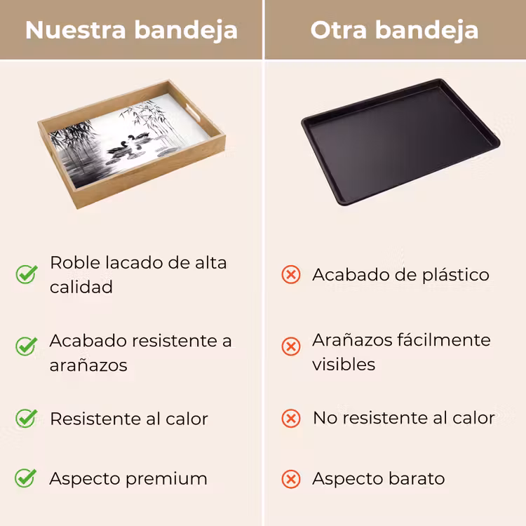 Bandeja - Patos - Nenúfares - Juncos - Negro — 9
