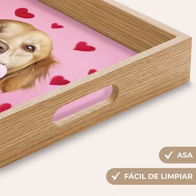 Bandeja - Perro - Beso- San Valentín - Corazones — 8