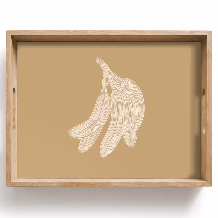Bandeja - Plátanos - Beige - Dibujo lineal - Minimalista — 1