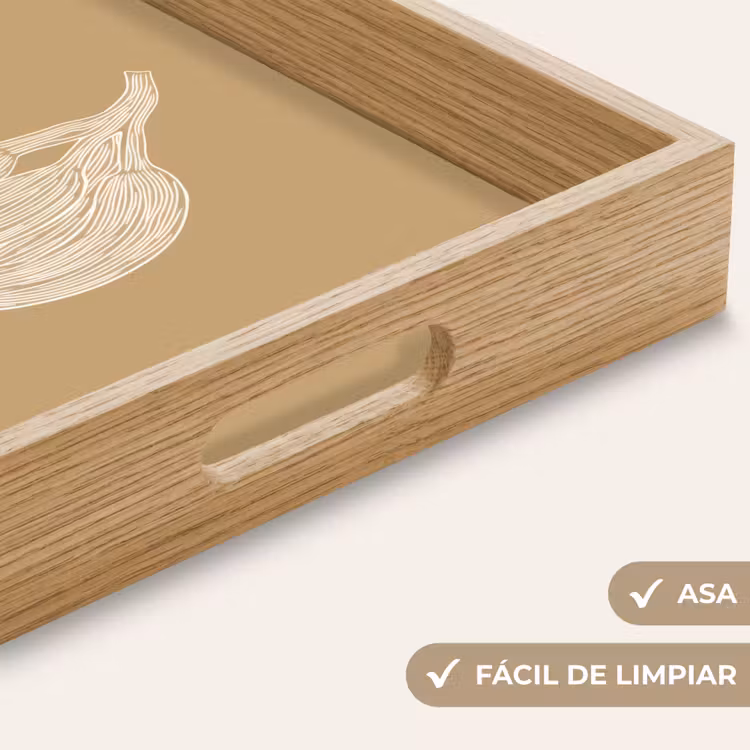 Bandeja - Plátanos - Beige - Dibujo lineal - Minimalista — 8