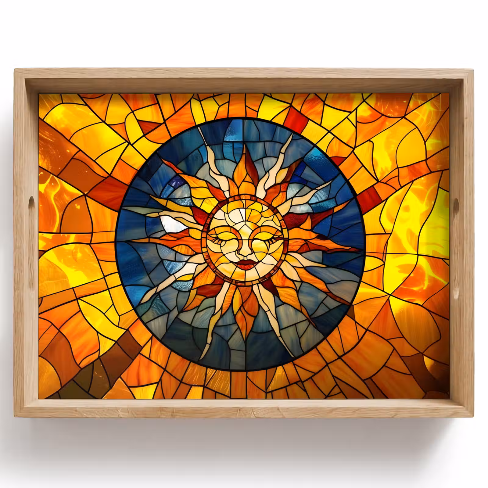 Bandeja - Mosaico - Sol - Amarillo - Círculo — 1