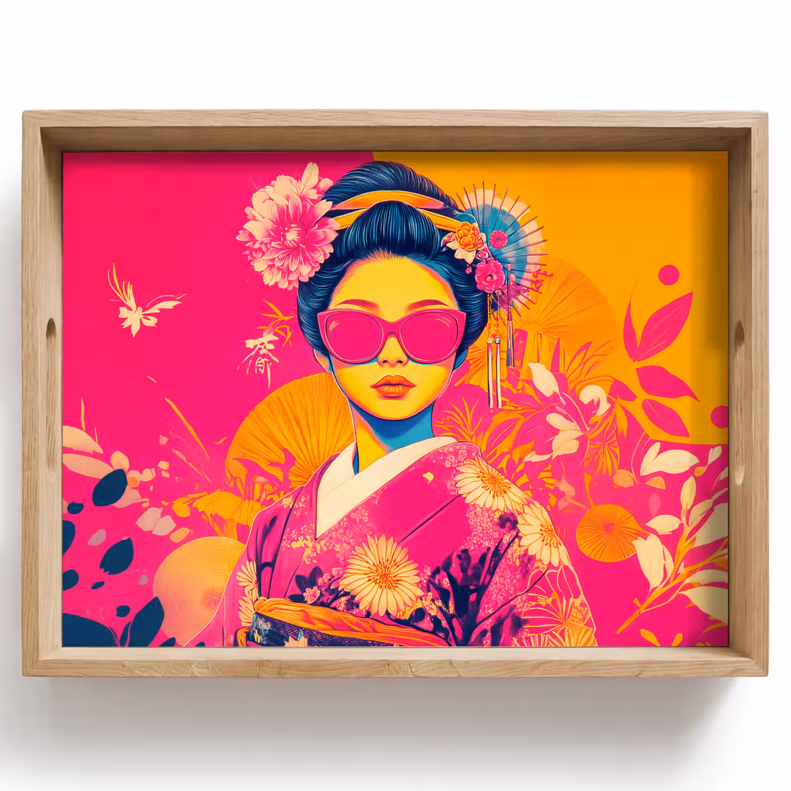 Bandeja - Mujer - Gafas de sol - Abstractas - Naranja — 1