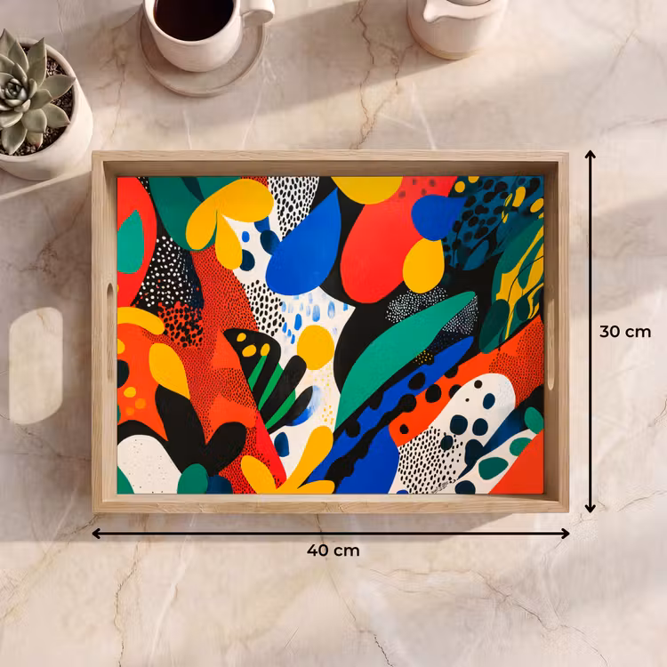 Bandeja - Abstracto - Plantas - Formas - Colorido — 7