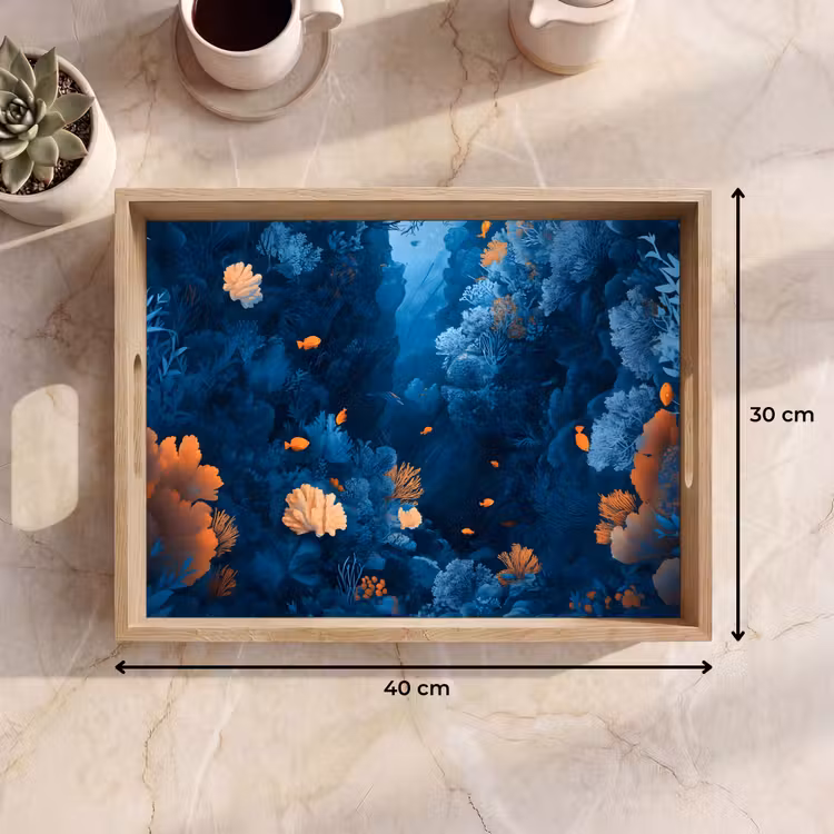 Bandeja - Arrecife de coral - Pez - Océano - Azul — 7