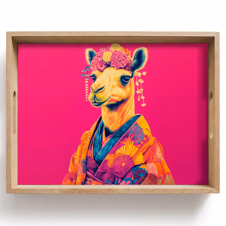 Bandeja - Camello - Flores - Kimono - Abanicos — 1