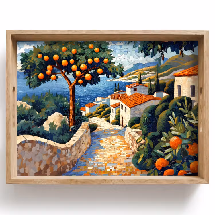 Bandeja - Casas - Mosaico - Naranjos - Mar — 1