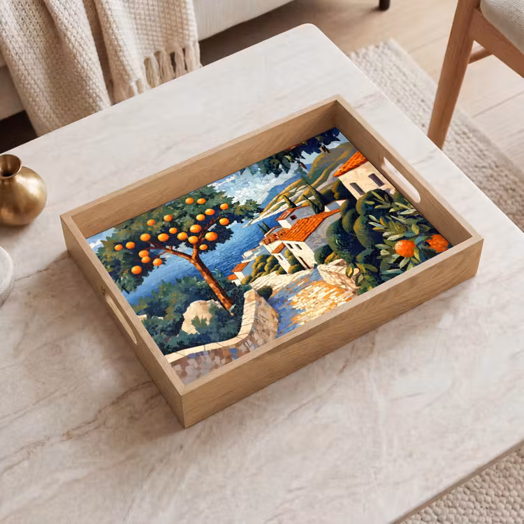 Bandeja - Casas - Mosaico - Naranjos - Mar — 2