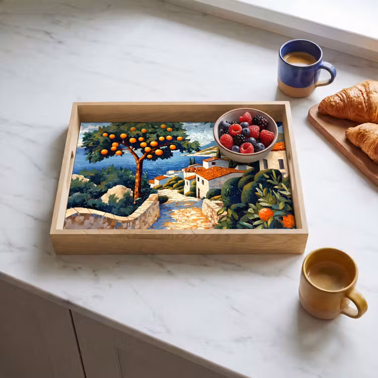Bandeja - Casas - Mosaico - Naranjos - Mar — 3