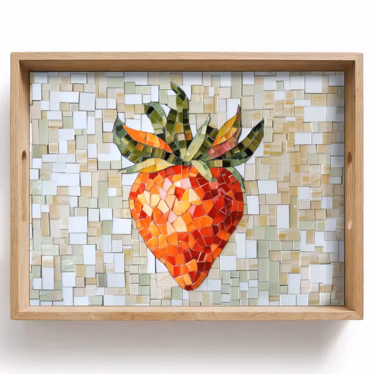 Bandeja - Fresa - Rojo - Mosaico - Fruta — 1