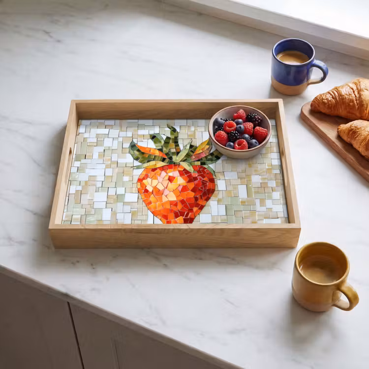 Bandeja - Fresa - Rojo - Mosaico - Fruta — 3