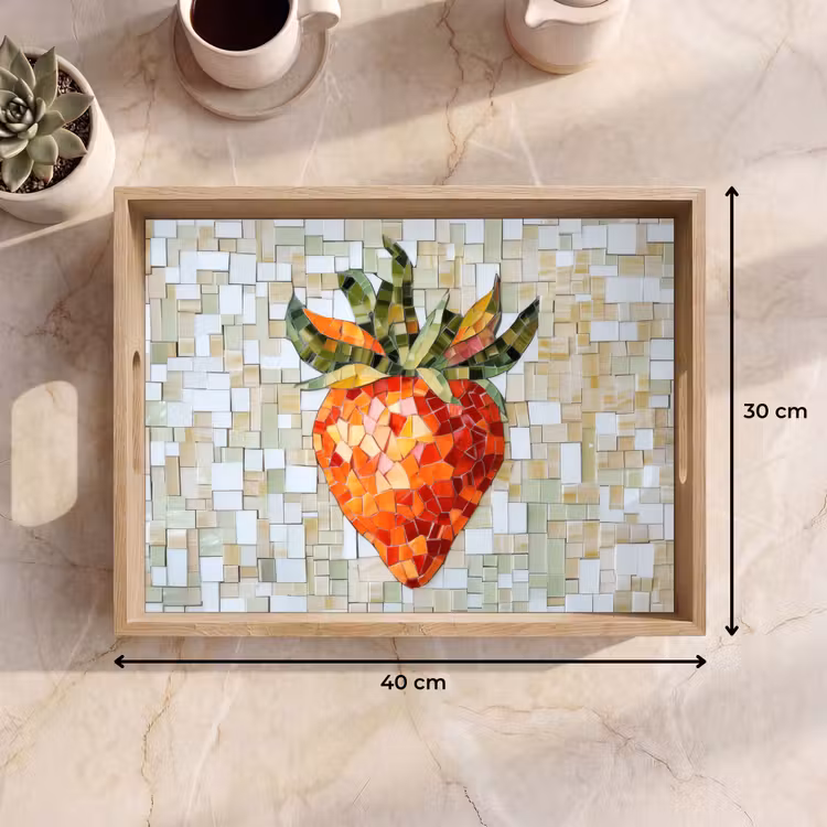 Bandeja - Fresa - Rojo - Mosaico - Fruta — 7