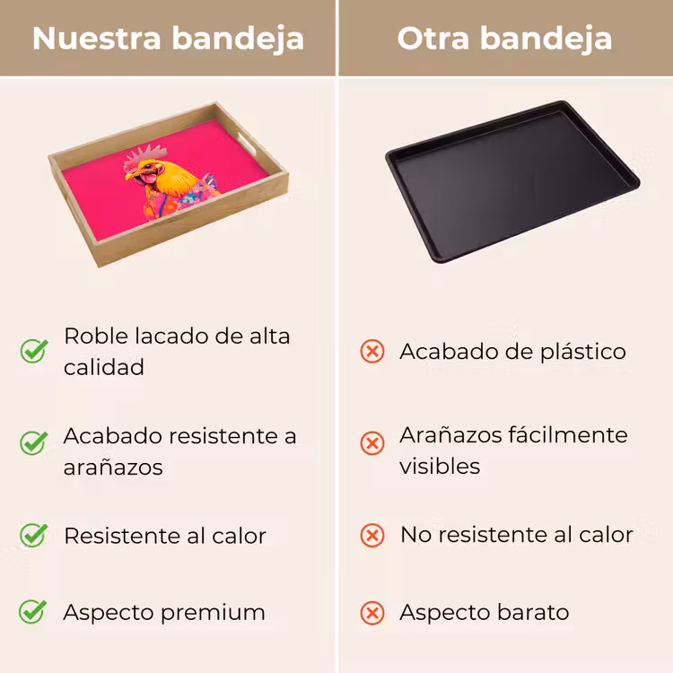 Bandeja - Gallo - Colorido - Kimono - Rosa — 9