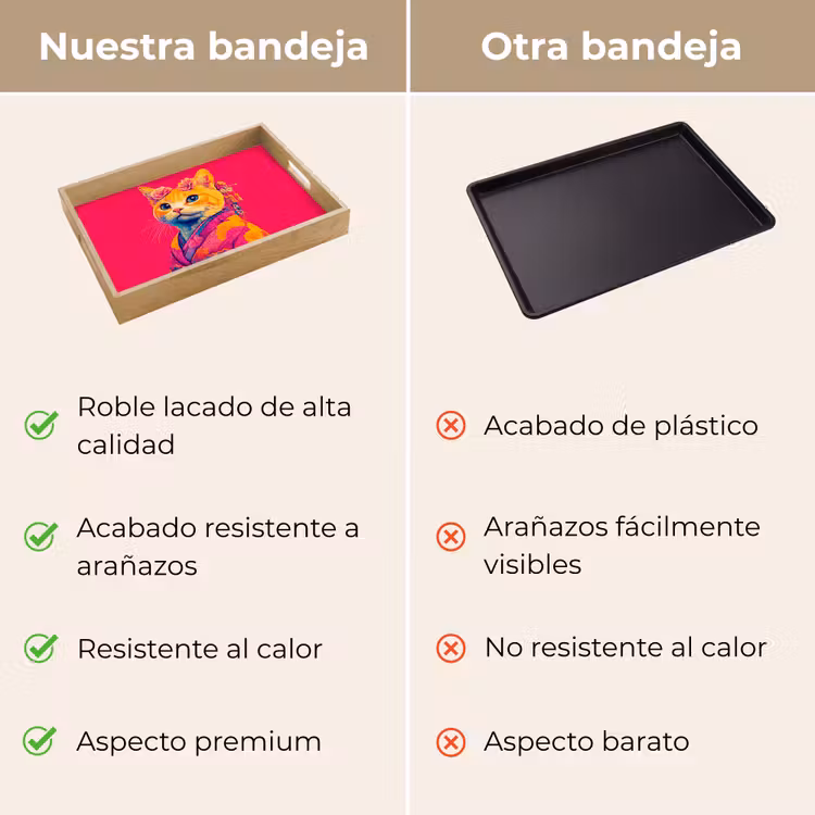 Bandeja - Gato - Kimono - Flores - Rosa — 9