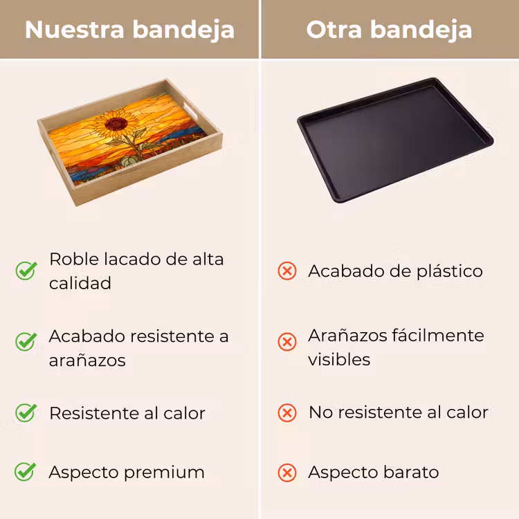 Bandeja - Girasol - Mosaico - Atardecer - Amarillo — 9