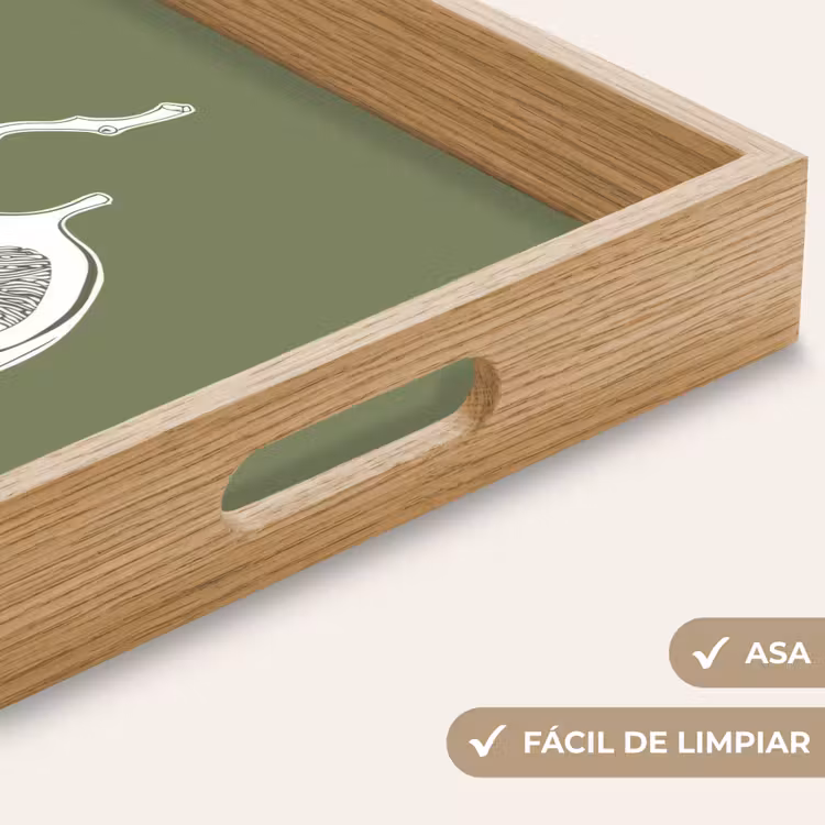 Bandeja - Higos - Minimalista - Dibujado - Verde musgo — 8