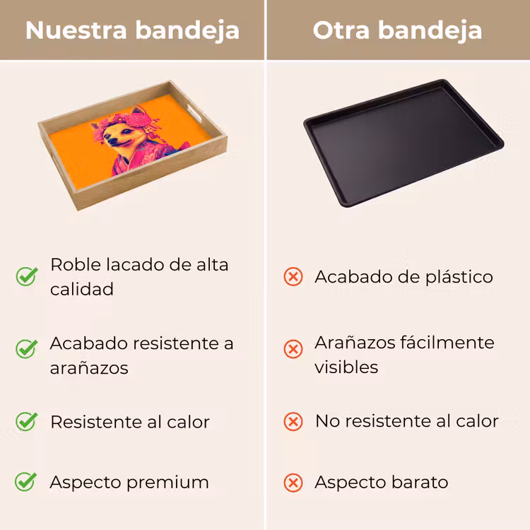 Bandeja - Kimono - Perrito - Corona de flores - Naranja — 9