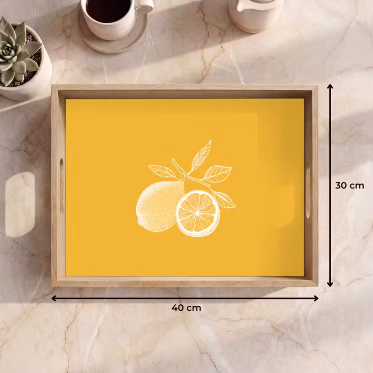 Bandeja - Limones - Ilustración - Minimalista - Amarillo — 7