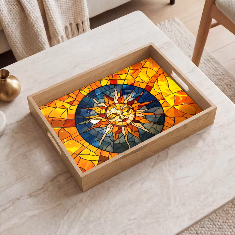 Bandeja - Mosaico - Sol - Amarillo - Círculo — 2
