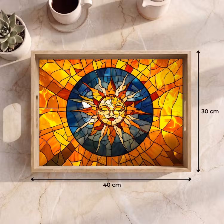 Bandeja - Mosaico - Sol - Amarillo - Círculo — 7
