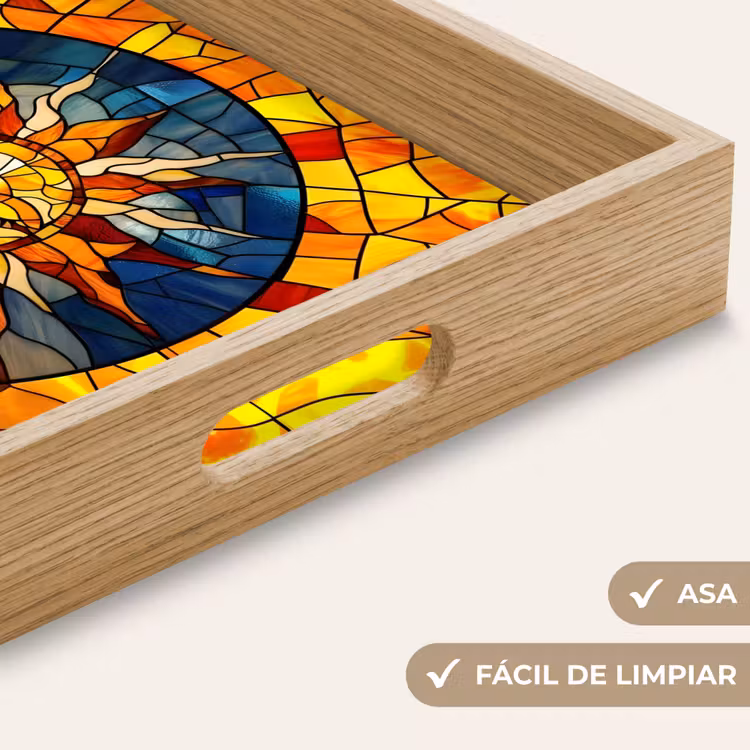 Bandeja - Mosaico - Sol - Amarillo - Círculo — 8