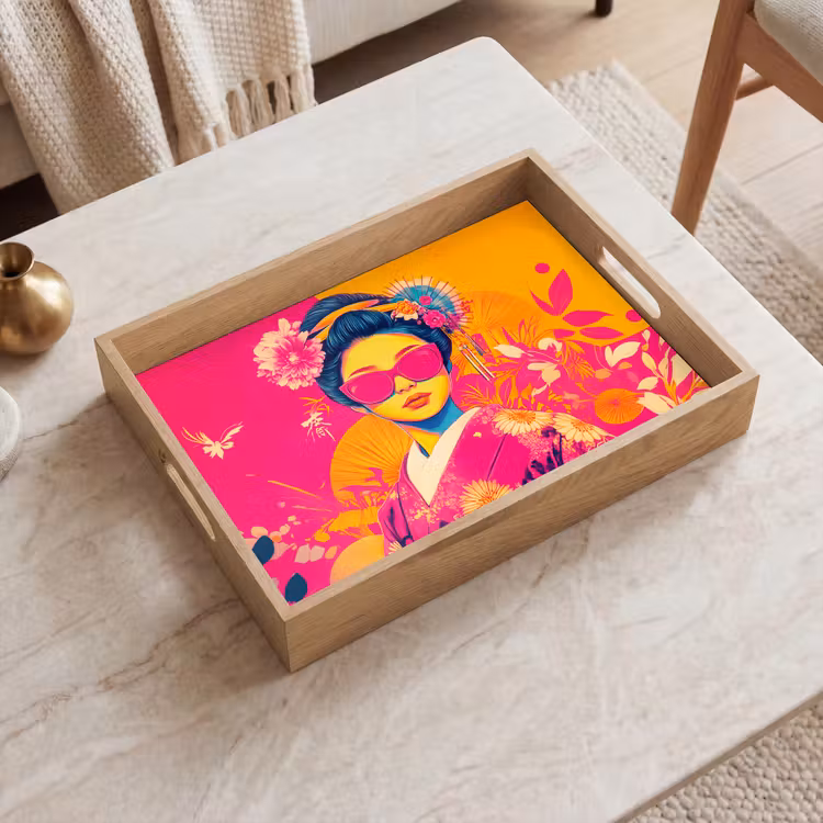 Bandeja - Mujer - Gafas de sol - Abstractas - Naranja — 2