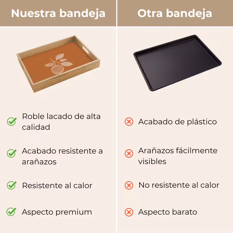 Bandeja - Naranja - Dibujado - Hojas - Marrón — 9