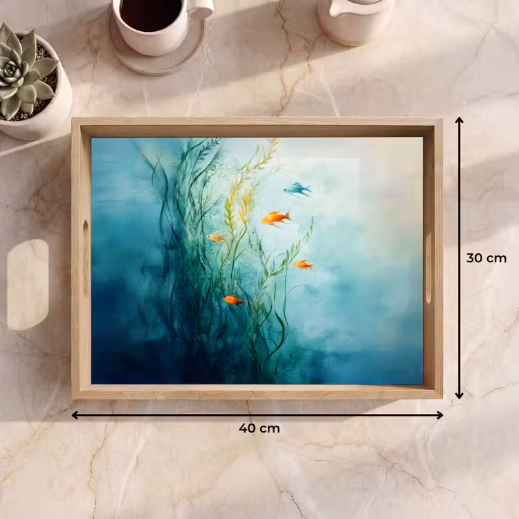 Bandeja - Plantas acuáticas - Peces - Colorido - Agua — 7