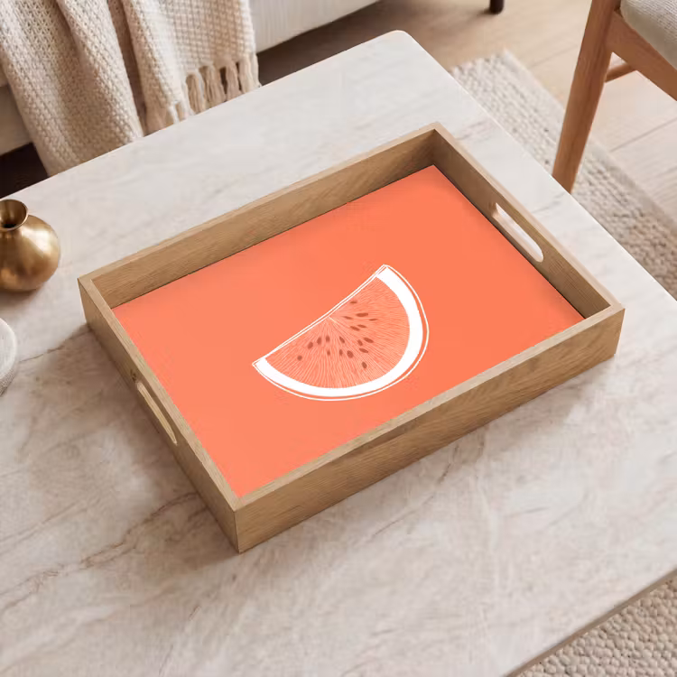 Bandeja - Sandía - Líneas - Rojo coral — 2