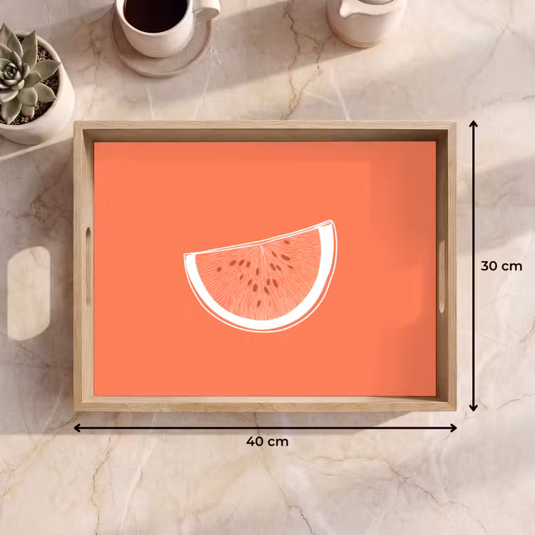 Bandeja - Sandía - Líneas - Rojo coral — 7