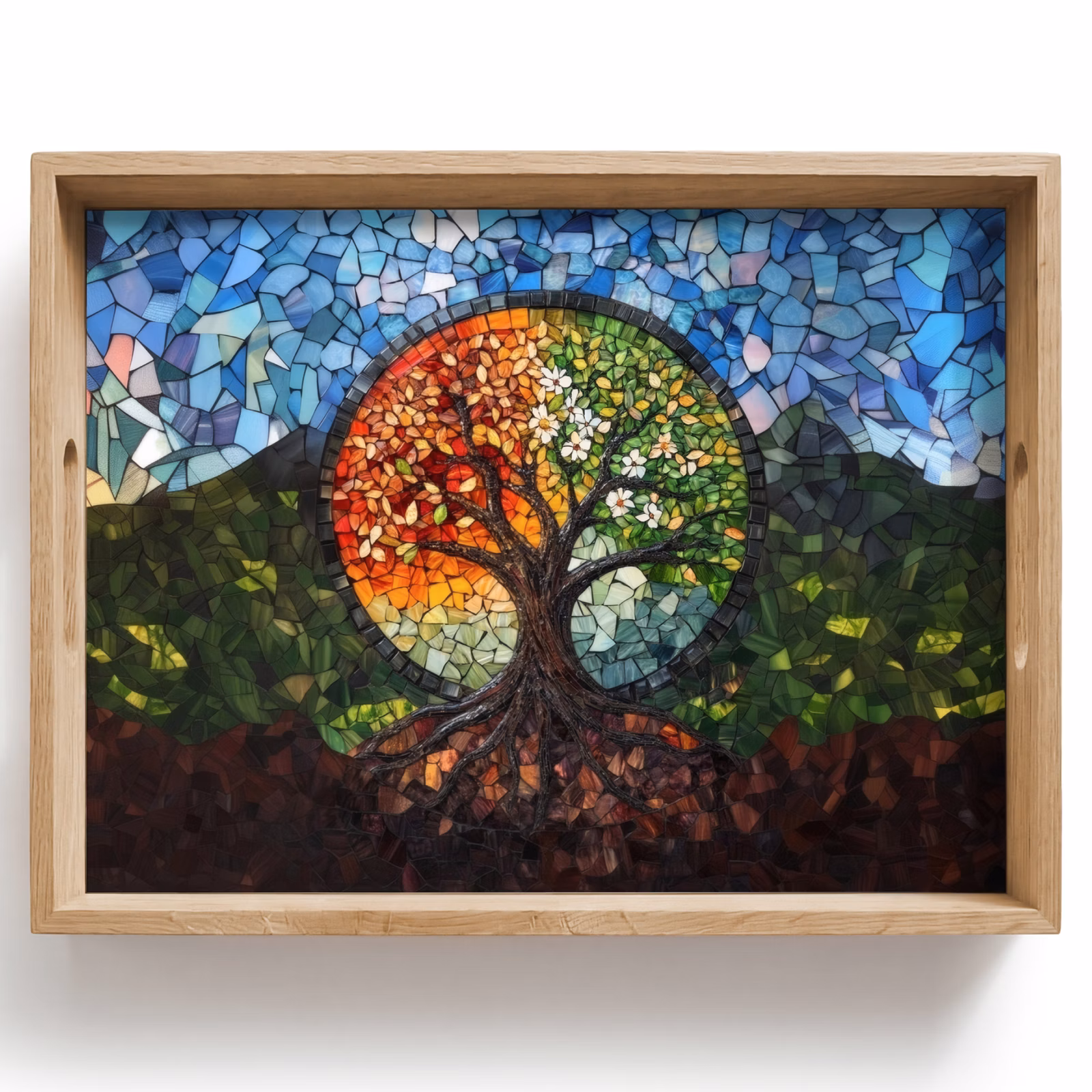 Bandeja - Árbol - Estaciones - Mosaico - Montañas — 1