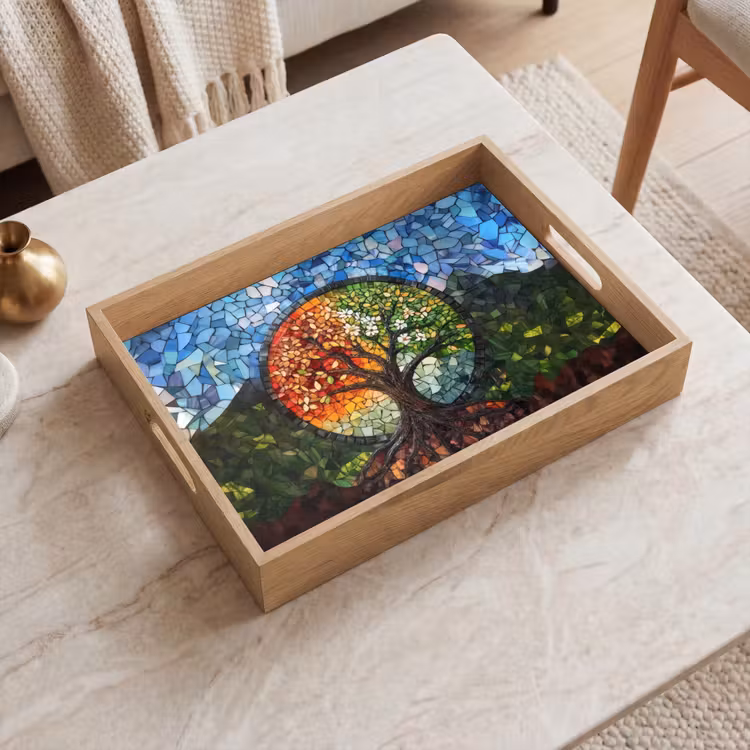 Bandeja - Árbol - Estaciones - Mosaico - Montañas — 2
