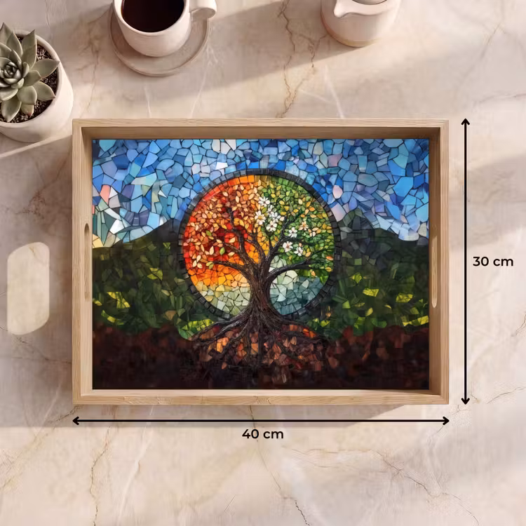 Bandeja - Árbol - Estaciones - Mosaico - Montañas — 7