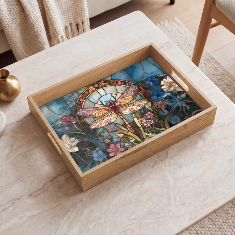 Bandeja - Libelle - Mosaico - Flores - Colorido — 2