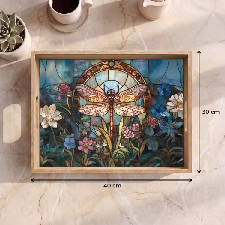 Bandeja - Libelle - Mosaico - Flores - Colorido — 7