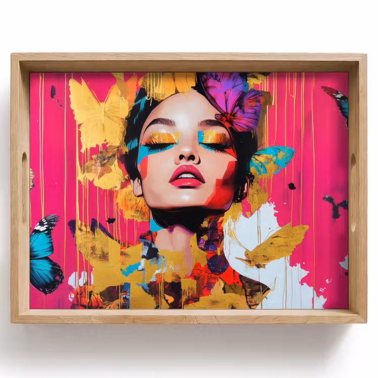 Bandeja - Mujer - Abstracto - Colorido — 1