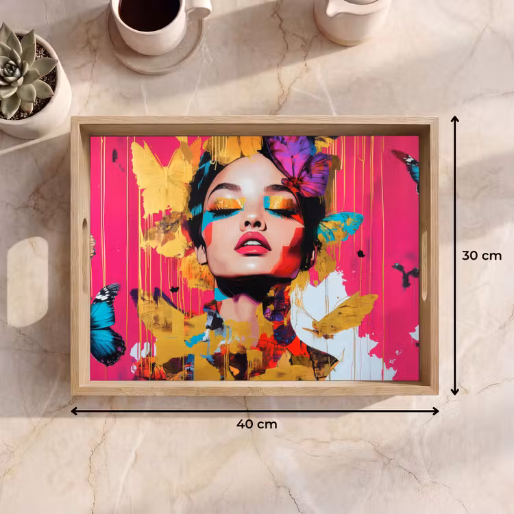 Bandeja - Mujer - Abstracto - Colorido — 7