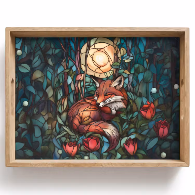 Bandeja - Zorro - Mosaico - Bosque - Luna — 1