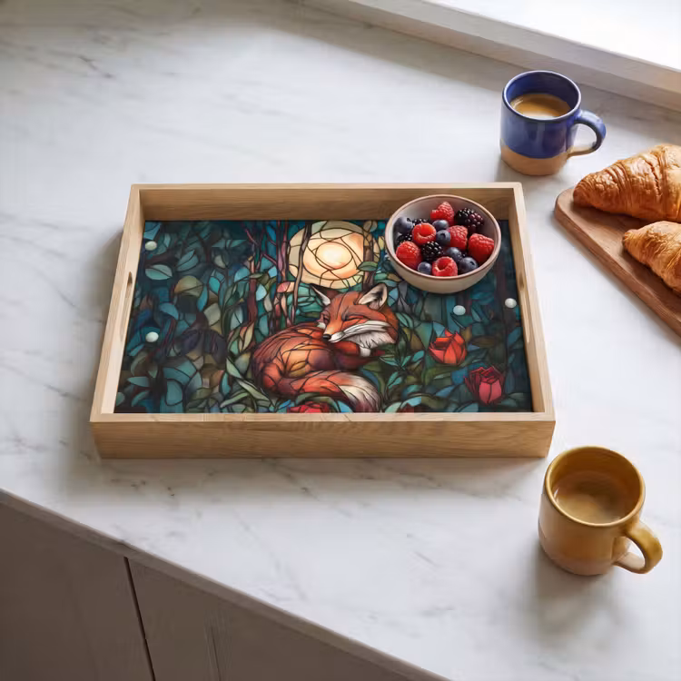 Bandeja - Zorro - Mosaico - Bosque - Luna — 3