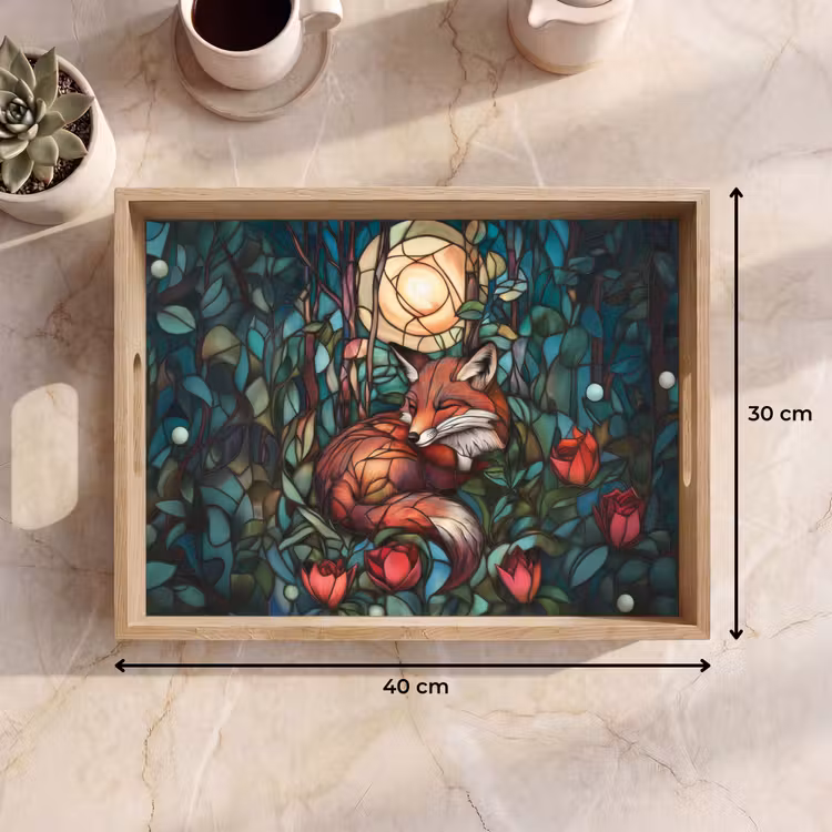 Bandeja - Zorro - Mosaico - Bosque - Luna — 7