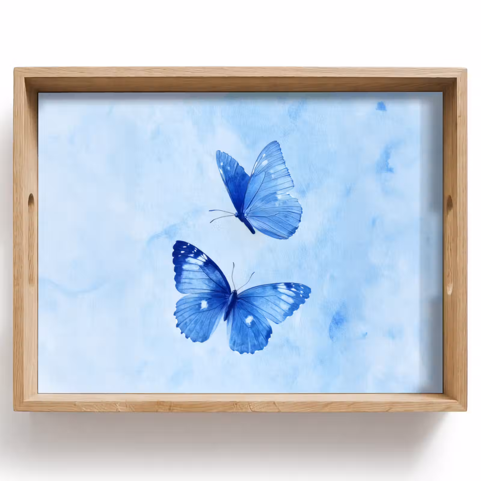 Bandeja - Mariposas - Ornamental - Azul — 1