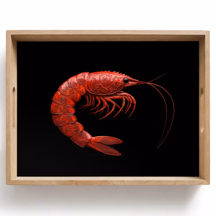 Bandeja - Camarón - Rojo - Animales — 1