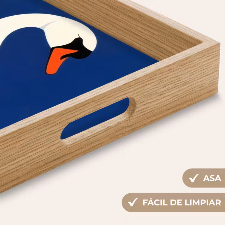 Bandeja - Cisne - Blanco - Pico - Ilustración — 8