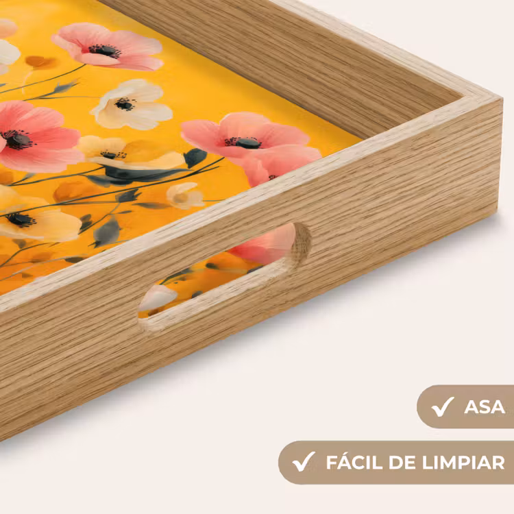 Bandeja - Flores - Campo - Amarillo — 8