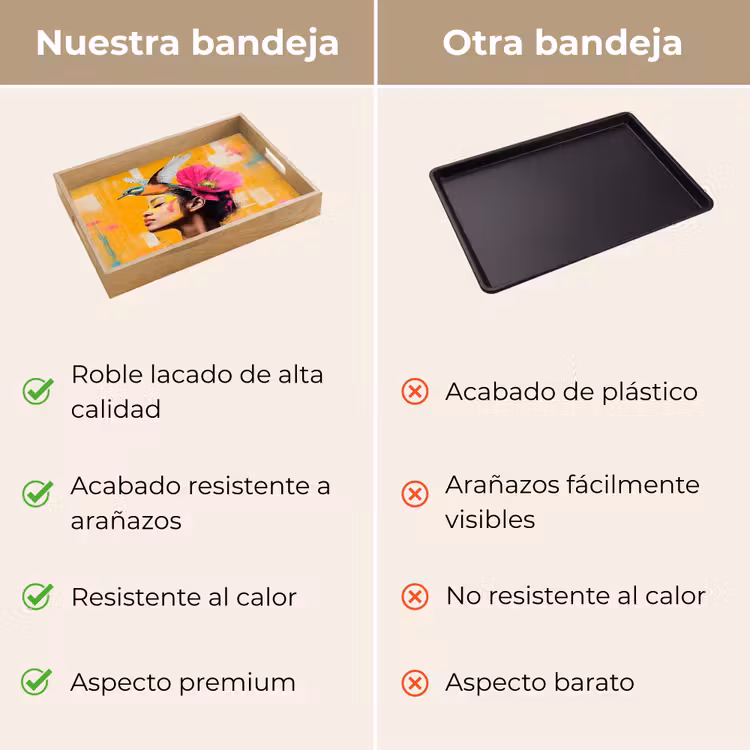 Bandeja - Pájaro - Mujer - Abstracto - Flor — 9