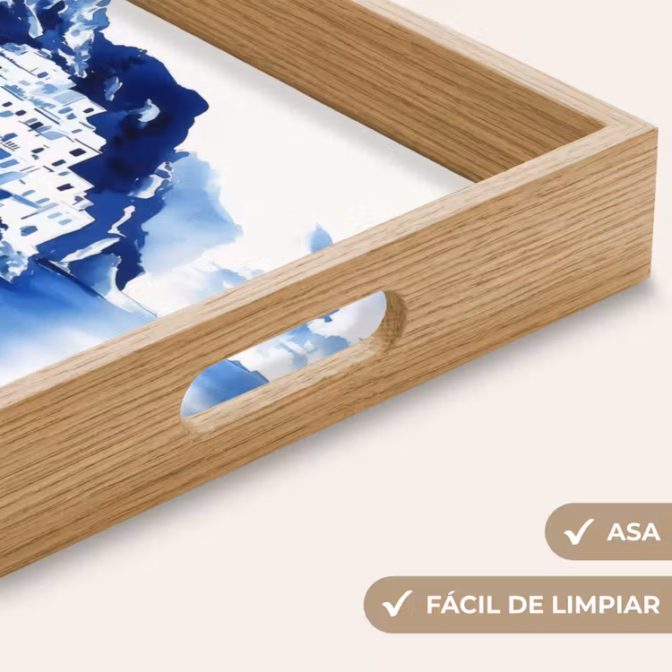 Bandeja - Pueblo - Muro de roca - Bote de remos - Agua — 8