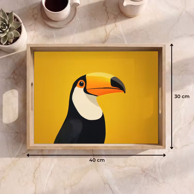 Bandeja - Tucán - Minimalista - Pico - Naranja — 7