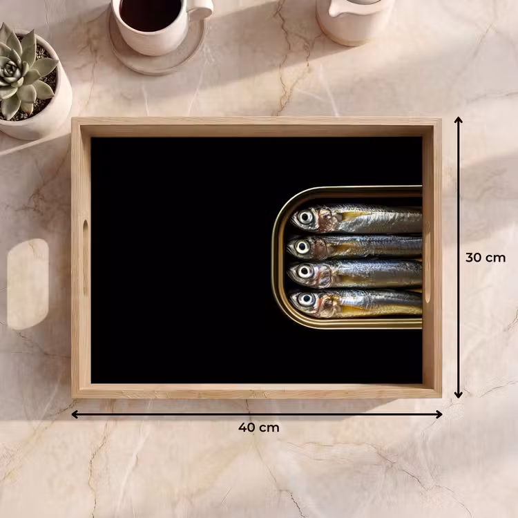 Bandeja - Sardinas - Lata - Negro - Pescado — 7
