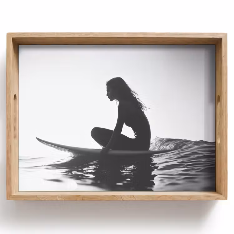 Bandeja - Silueta - Mujer - Tabla de surf - Agua — 1