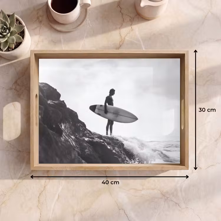 Bandeja - Surfer - Rock - Océano - Olas — 7