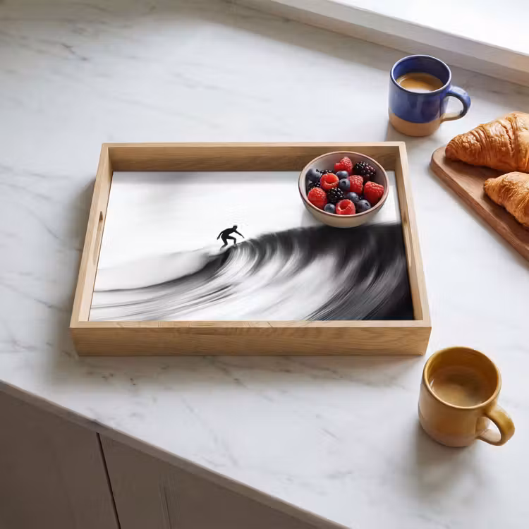 Bandeja - Surfer - Wave - Desteñido - Negro — 3